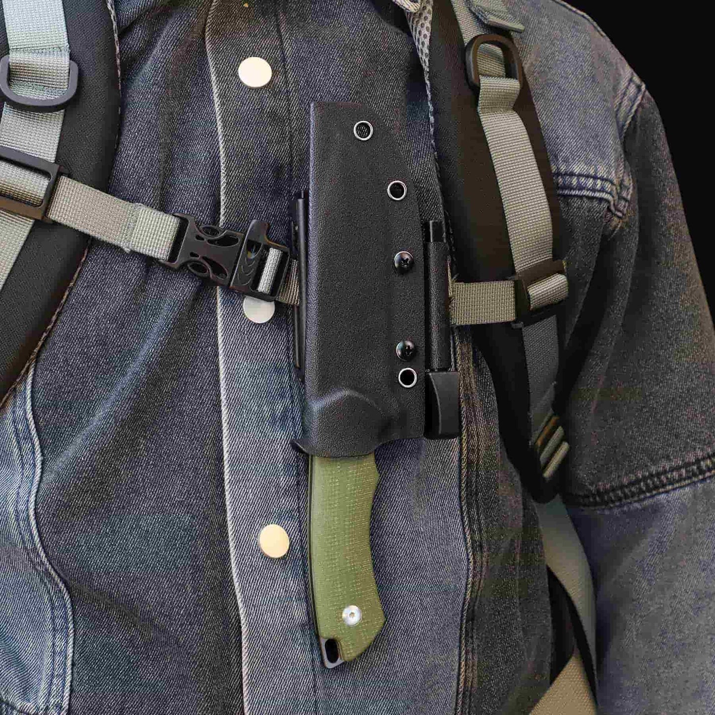 9.52" Green Vesta Saber Ground Fixed Blade Knife