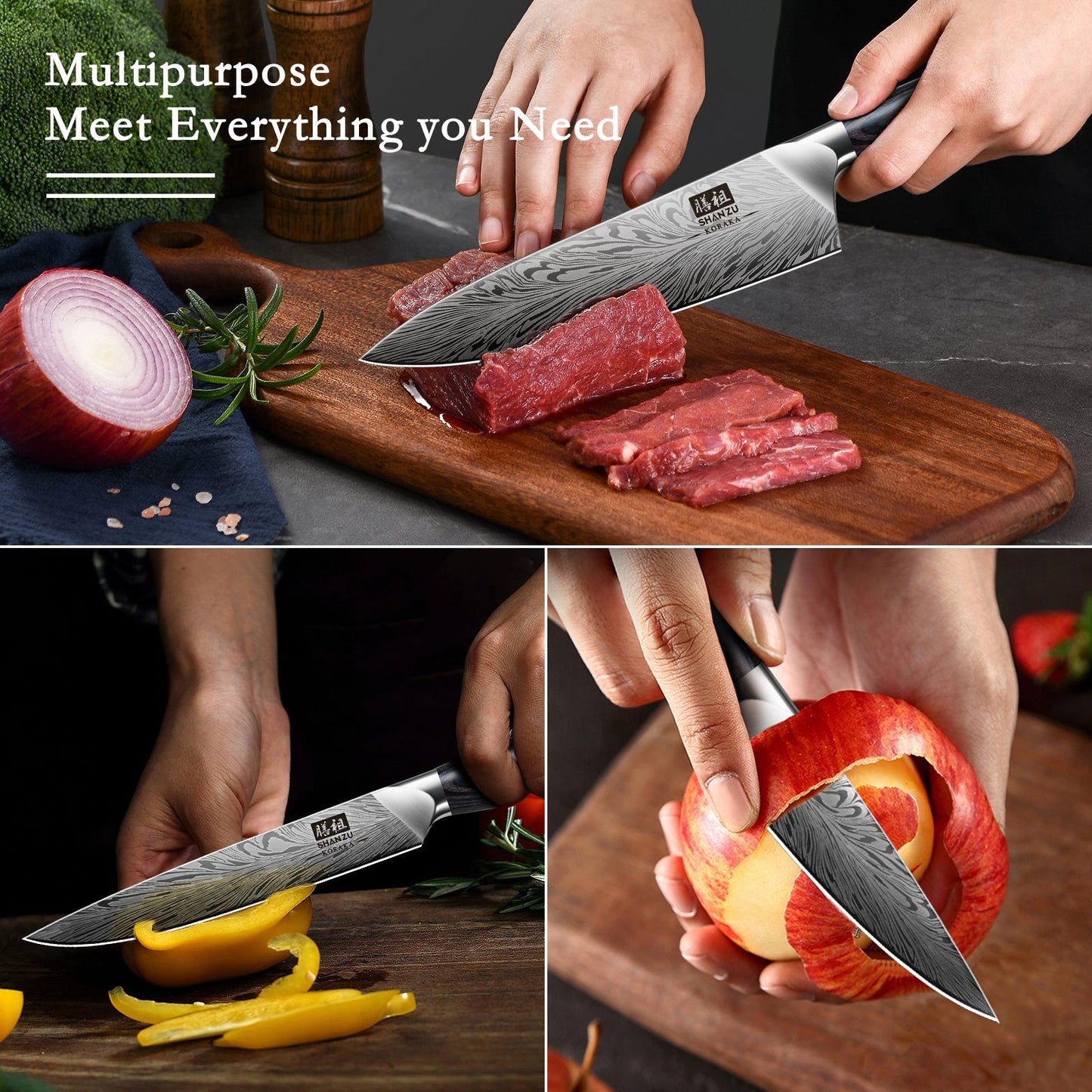 Koraka Series|SHAN ZU 3PCS Kitchen Knife Set