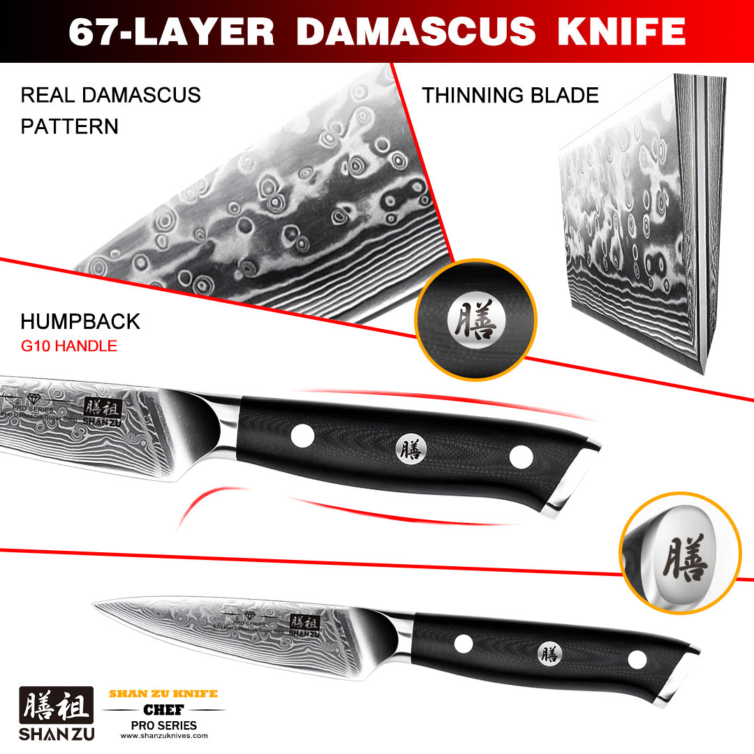 PRO Damascus Paring Knife