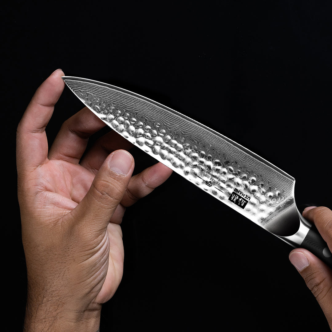 PRO Damascus Chef Knife Plus+MAGNE TICKNIFE HOLDER