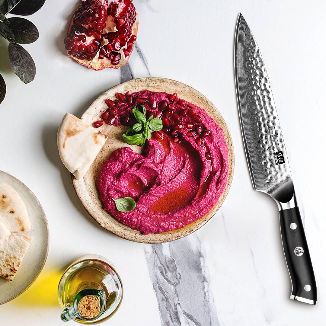 PRO Damascus Chef Knife Plus+MAGNE TICKNIFE HOLDER