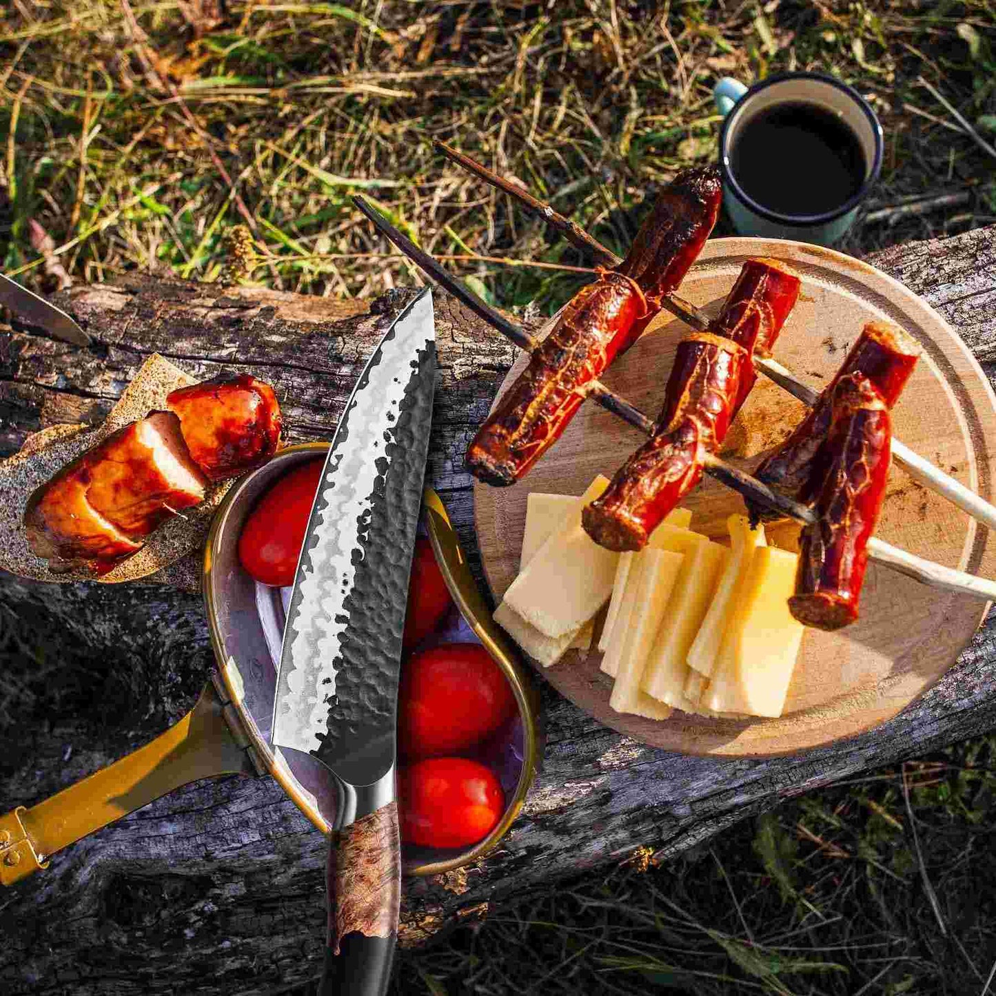 Tengu 8" Japanese BBQ Chef Knife+MAGNE TICKNIFE HOLDER