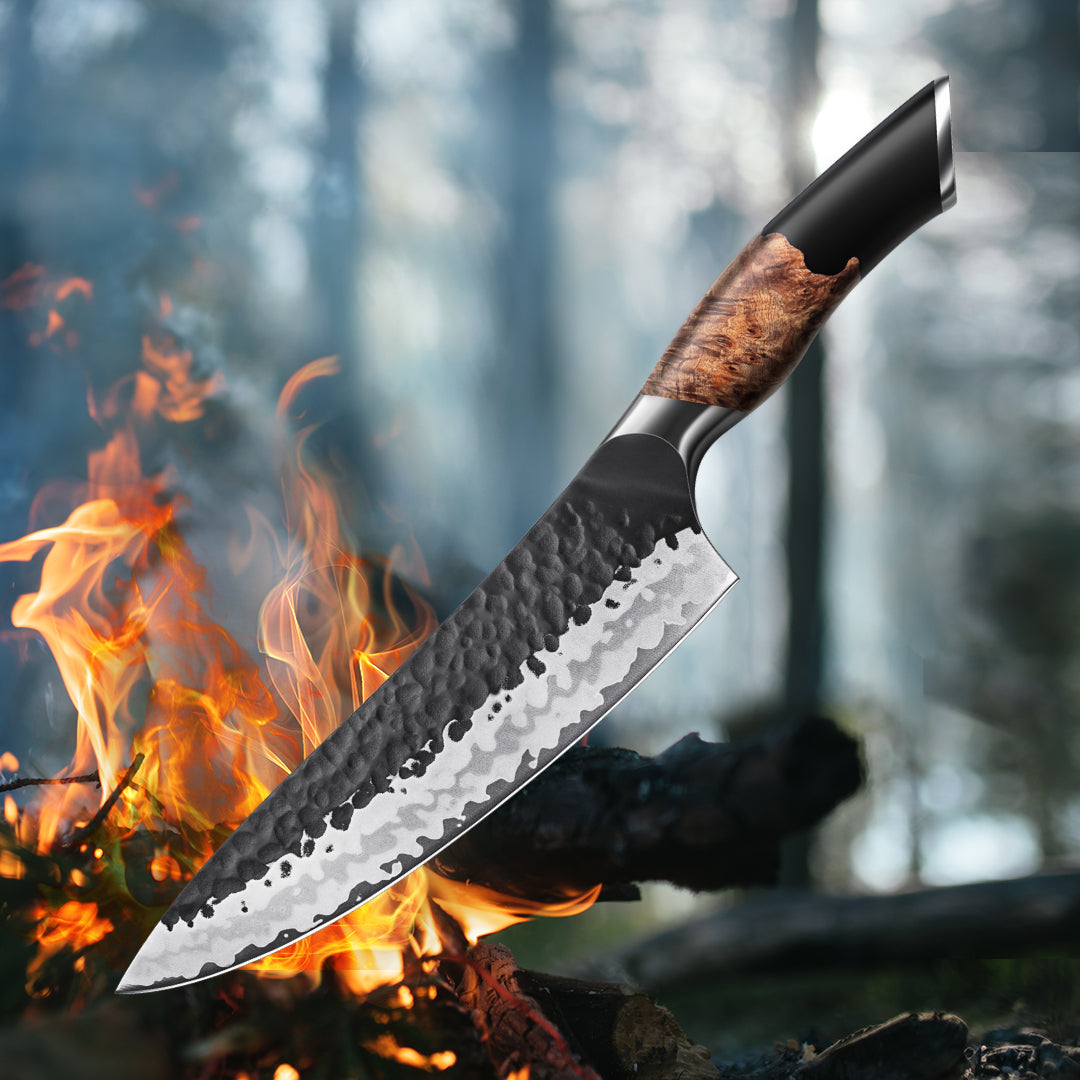 Tengu 8" Japanese BBQ Chef Knife+MAGNE TICKNIFE HOLDER