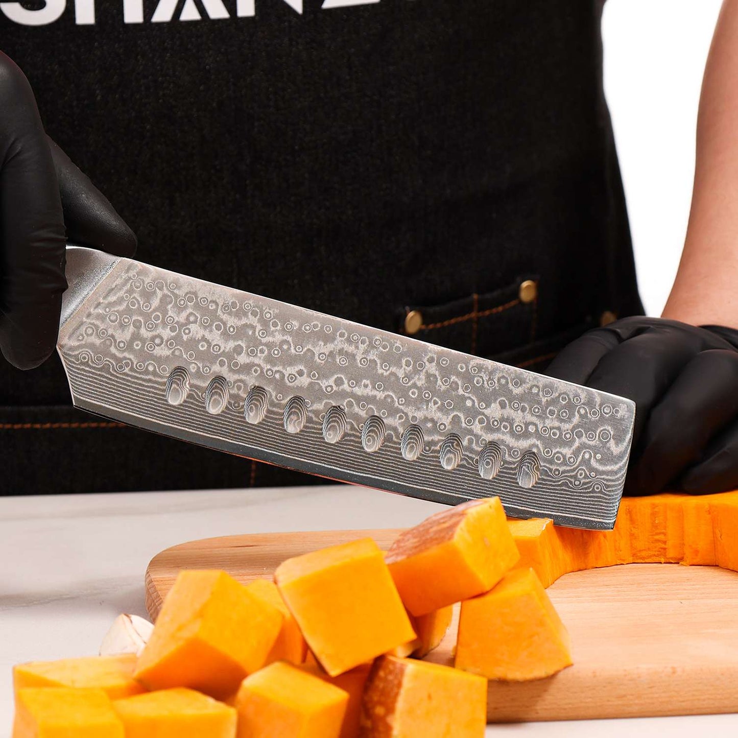 PRO Damascus Nakiri Knife+MAGNE TICKNIFE HOLDER