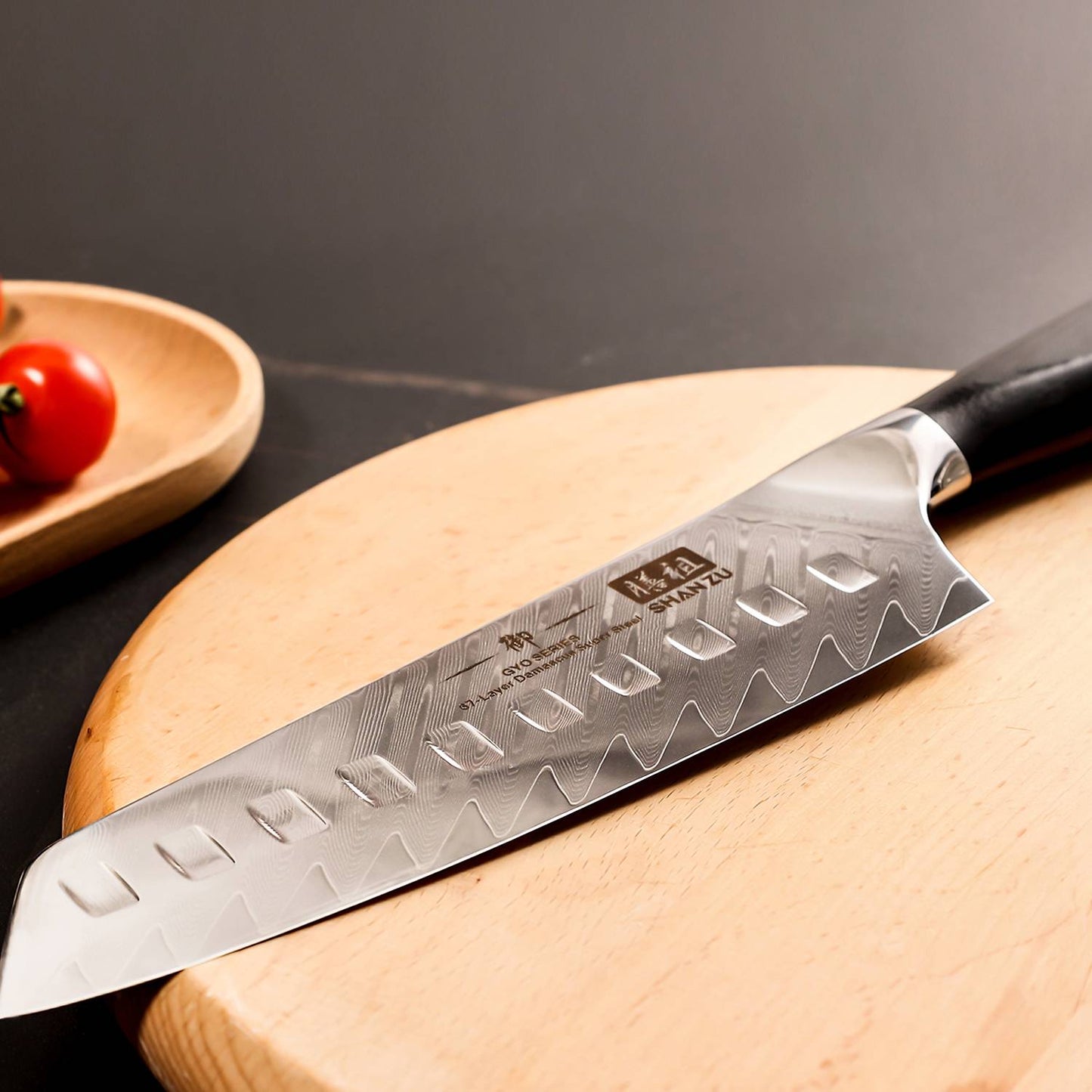 GYO Damascus Santoku Knife+MAGNE TICKNIFE HOLDER