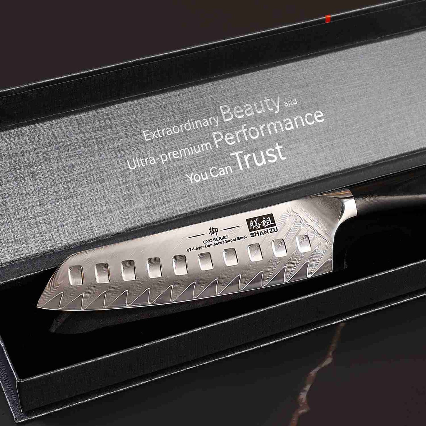 GYO Damascus Santoku Knife+MAGNE TICKNIFE HOLDER