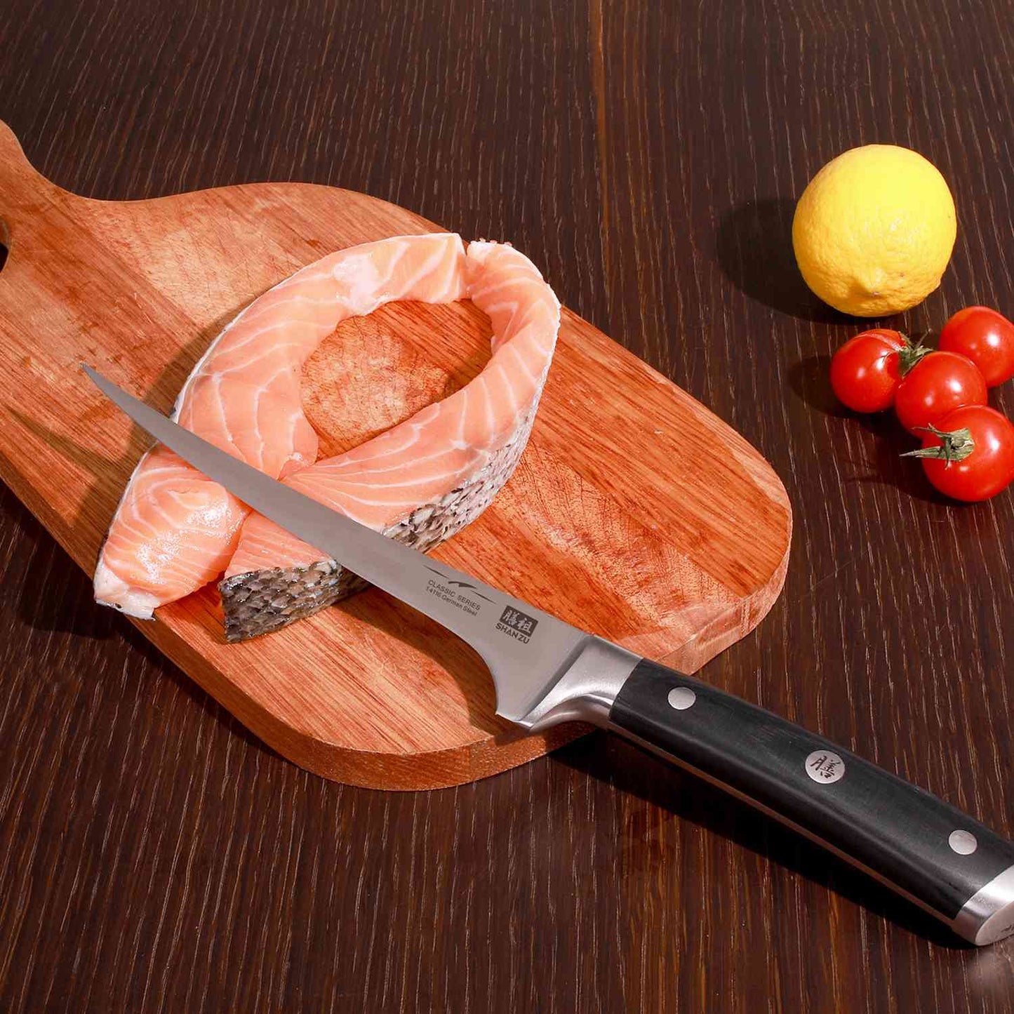 Classic 7" High Carbon Steel Fillet Knife++MAGNE TICKNIFE HOLDER