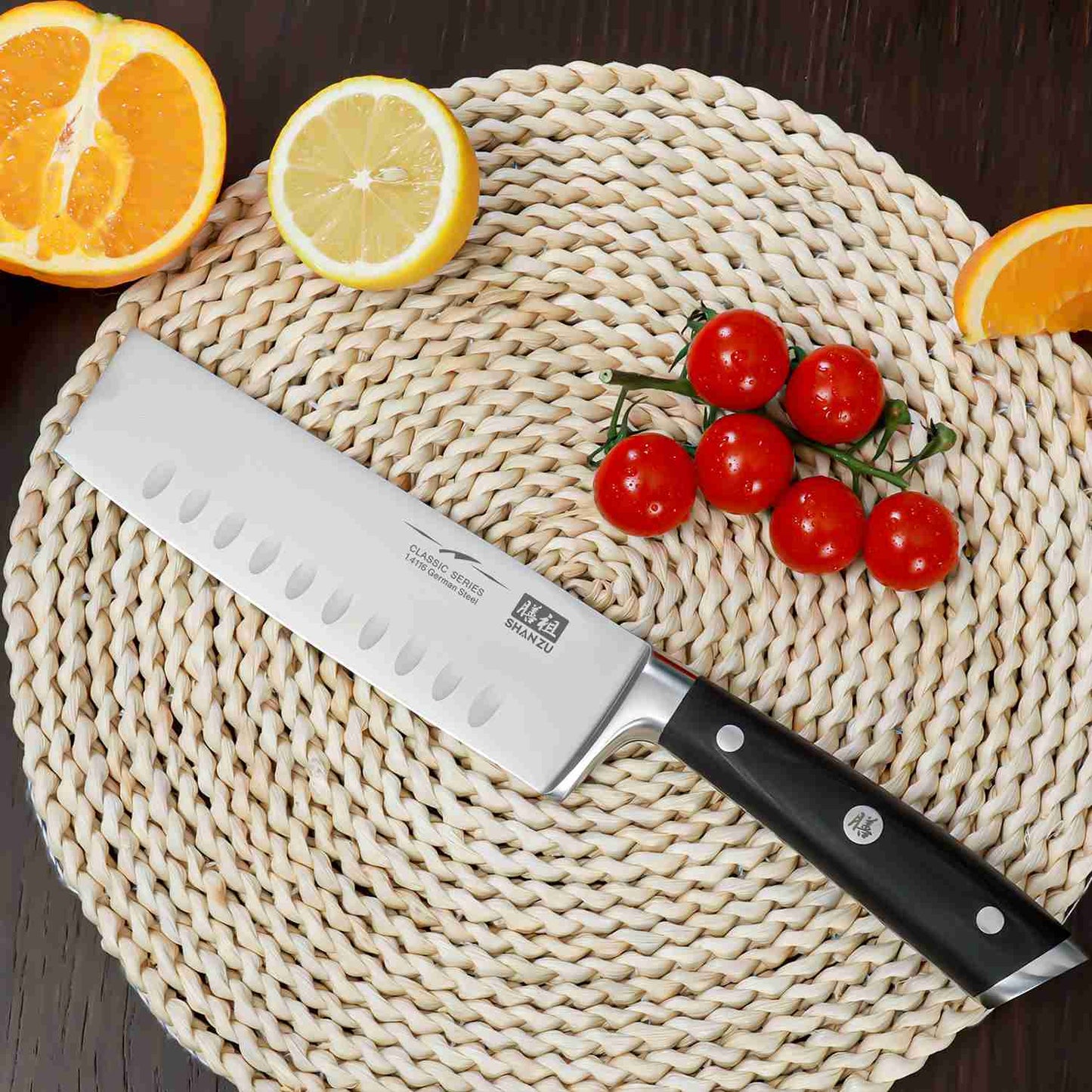 Classic 6.5" High Carbon Steel Nakiri Knife+MAGNE TICKNIFE HOLDER