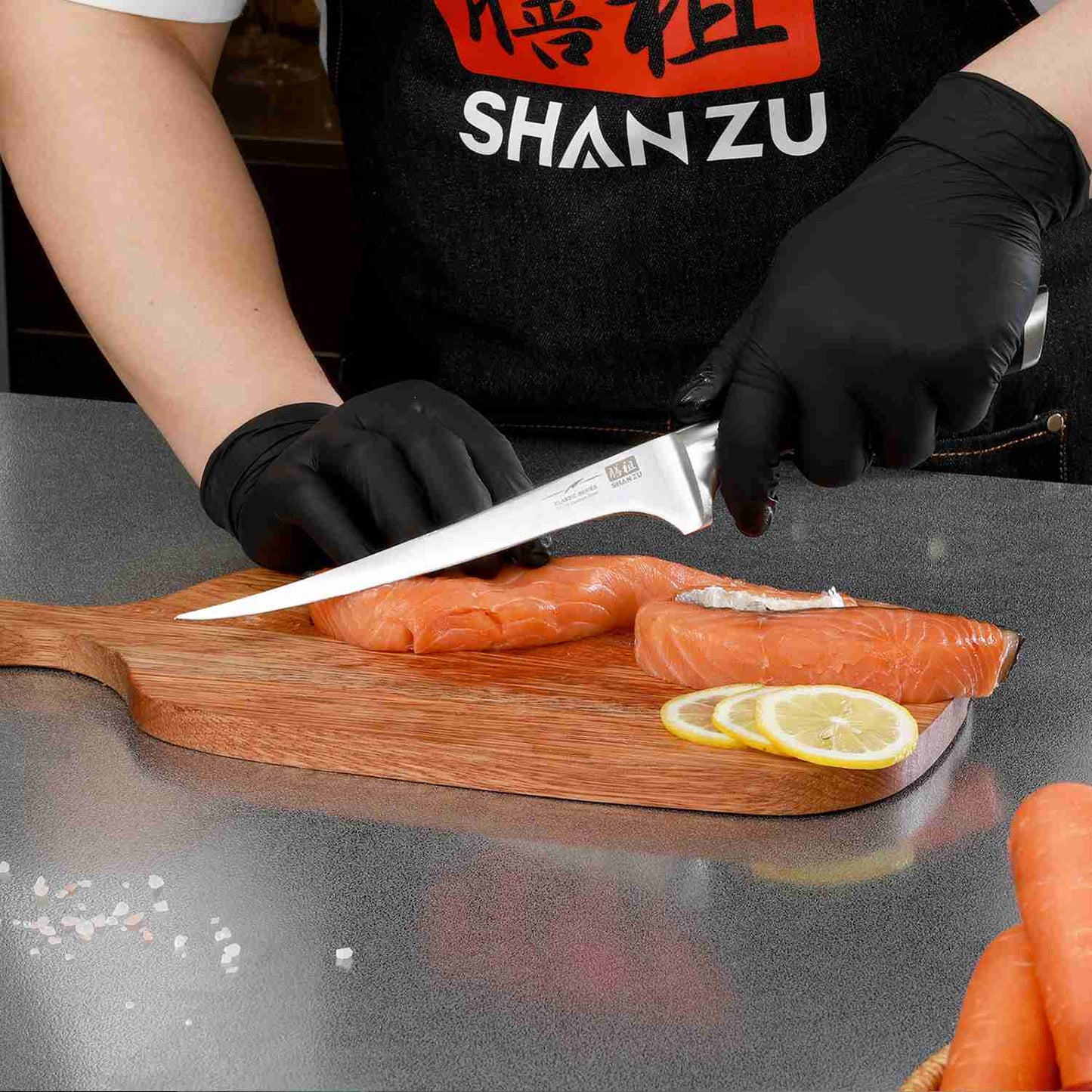 Classic 7" High Carbon Steel Fillet Knife++MAGNE TICKNIFE HOLDER