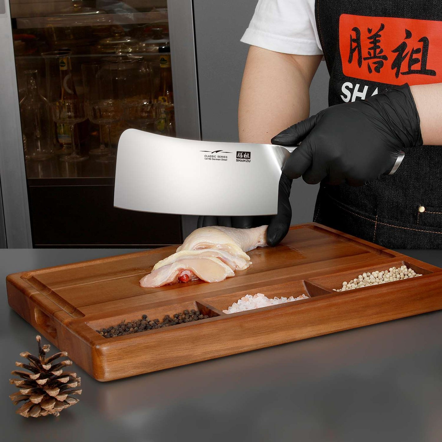 Classic 7" High Carbon Steel Cleaver Knife