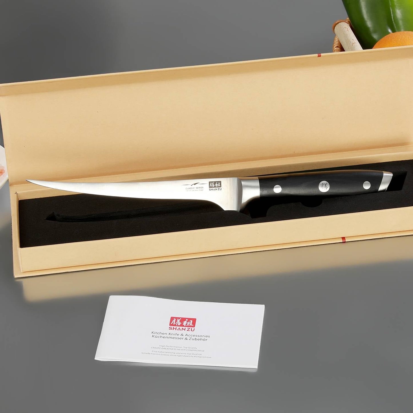 Classic 7" High Carbon Steel Fillet Knife++MAGNE TICKNIFE HOLDER