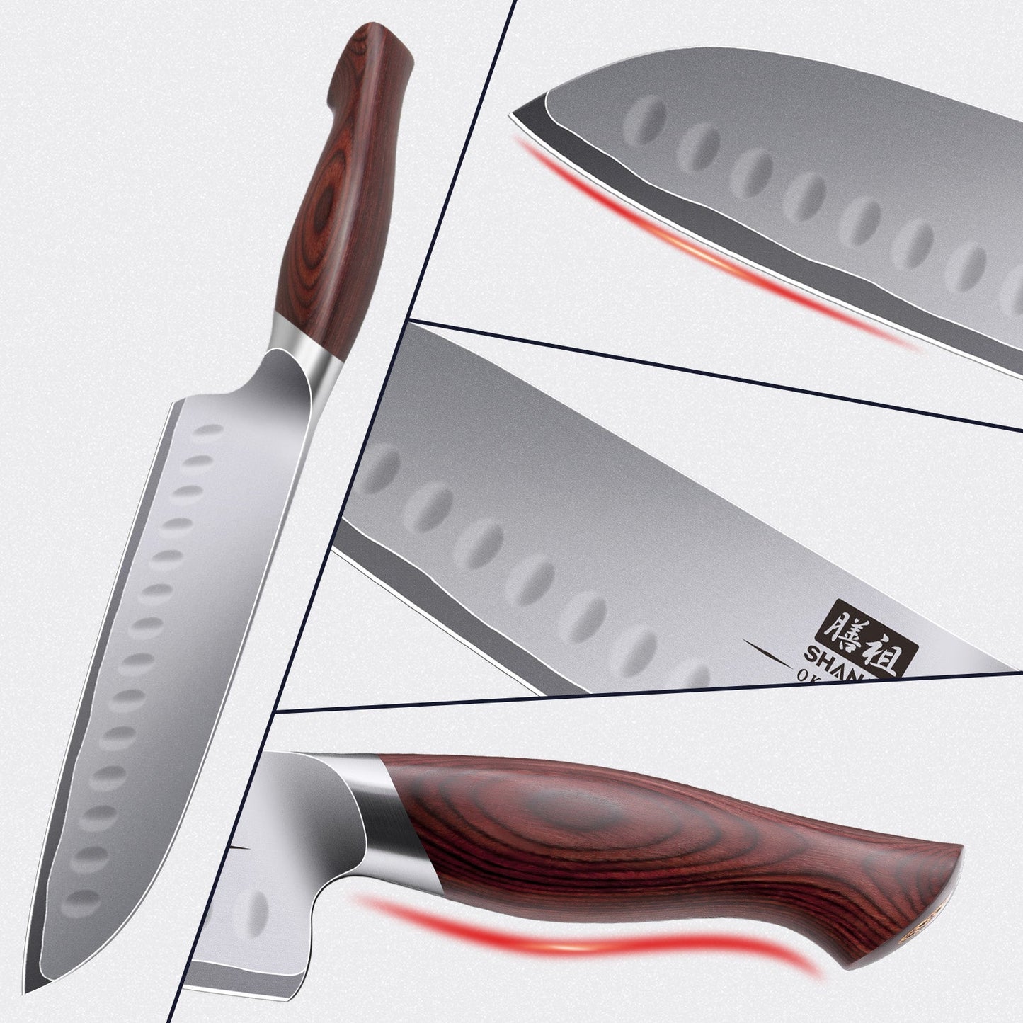 SHAN ZU 7 Inch Santoku Knife | OKINAWA Series