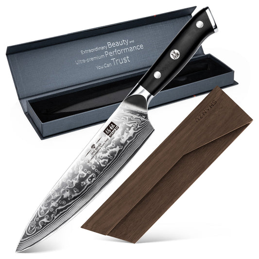 PRO Damascus Chef Knife+MAGNE TICKNIFE HOLDER