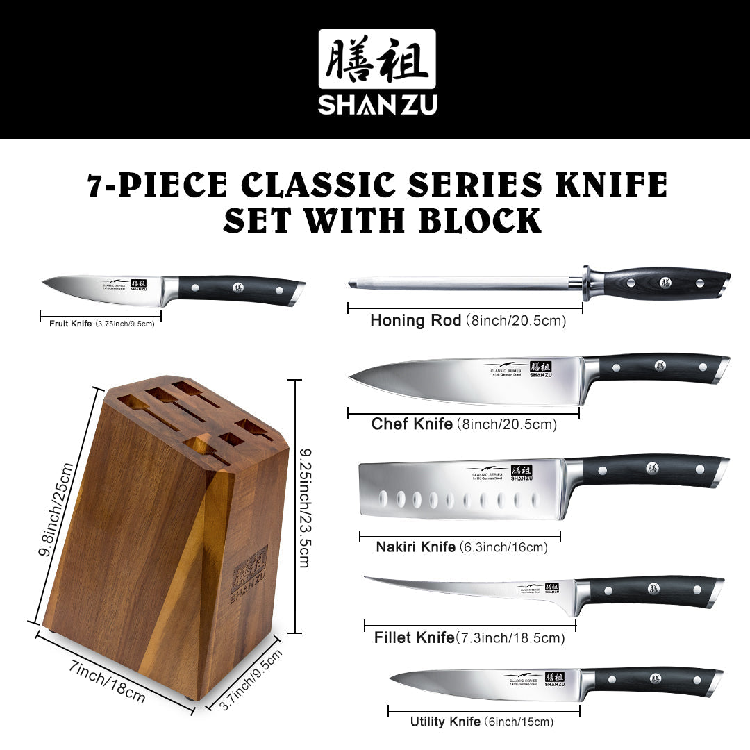 Classic 7-PCS High Carbon Steel Knife Set