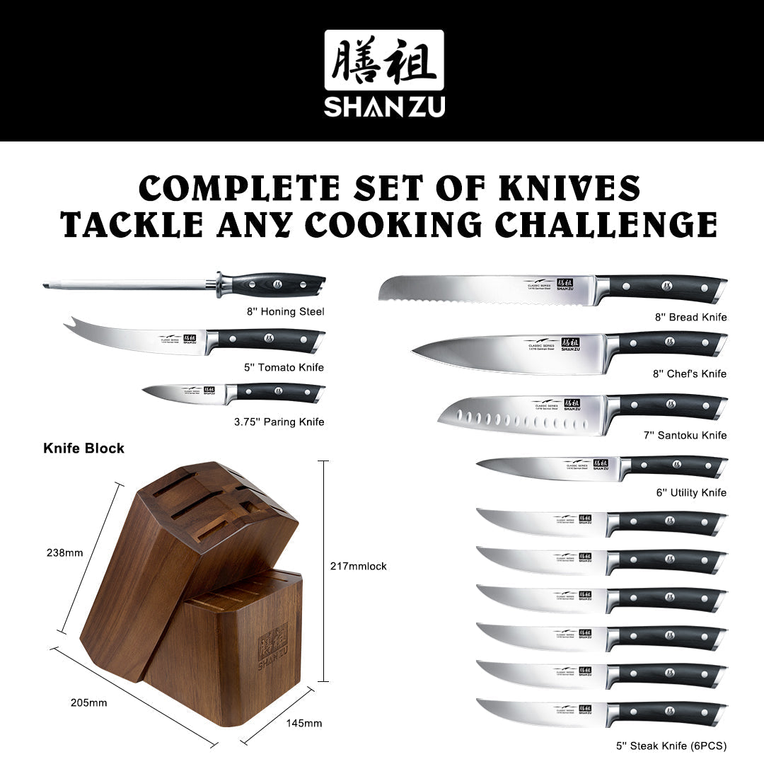 Classic 14-PCS High Carbon Steel Knife Set