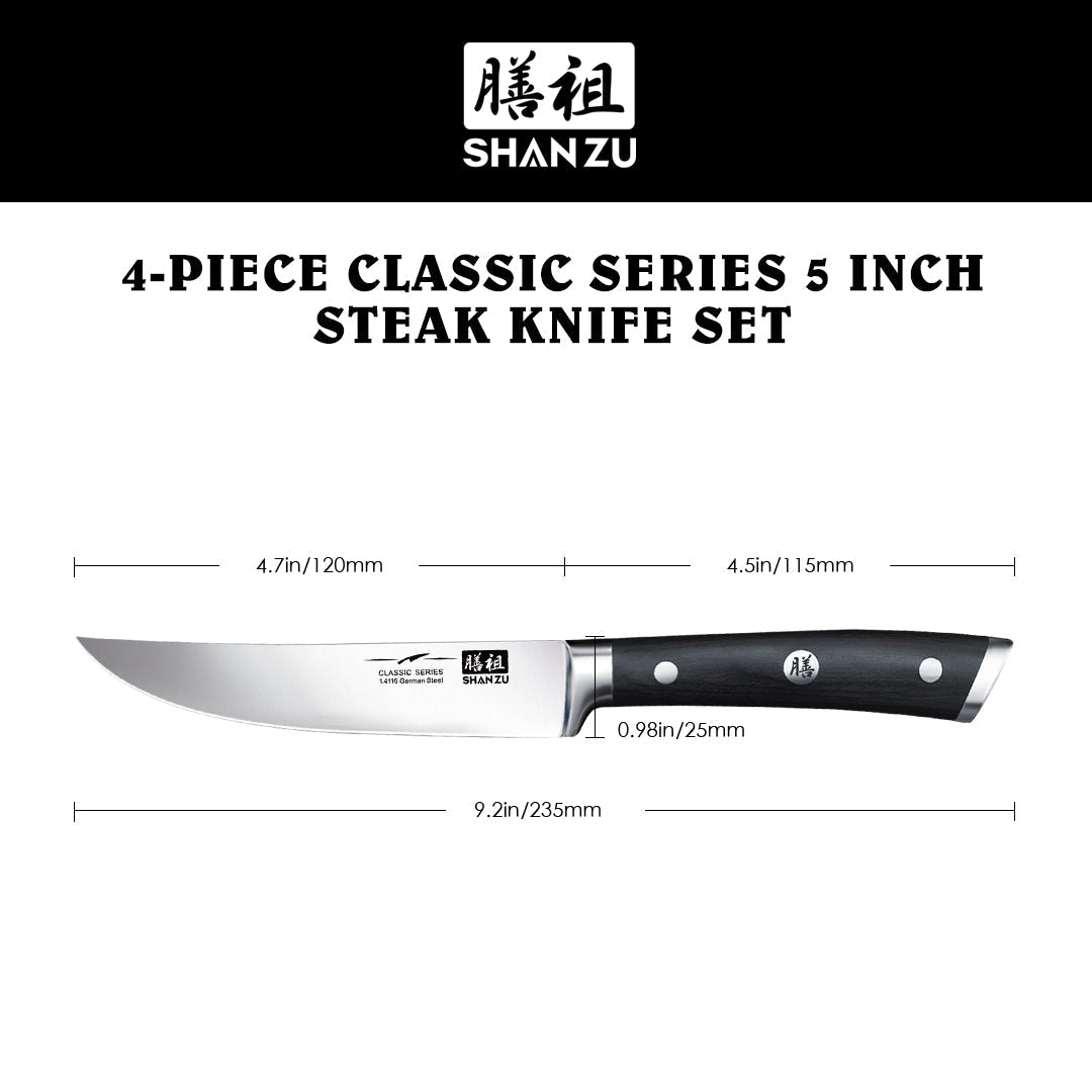 Gift Set | Classic 4-PCS High Carbon Steel Steak Knife Set