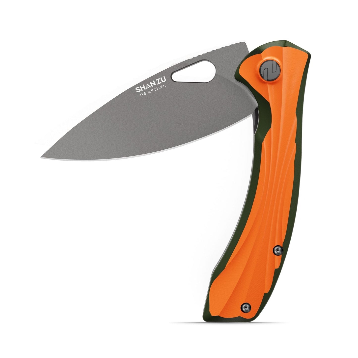 Orange Peafowl | Liner Lock Knife | 7.80” ZDF905 Blade & G10 Handle