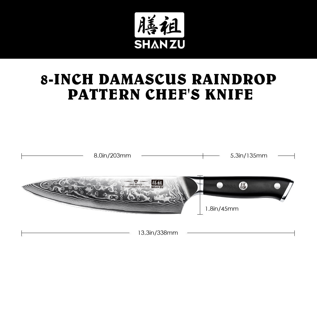 PRO Damascus Chef Knife+MAGNE TICKNIFE HOLDER