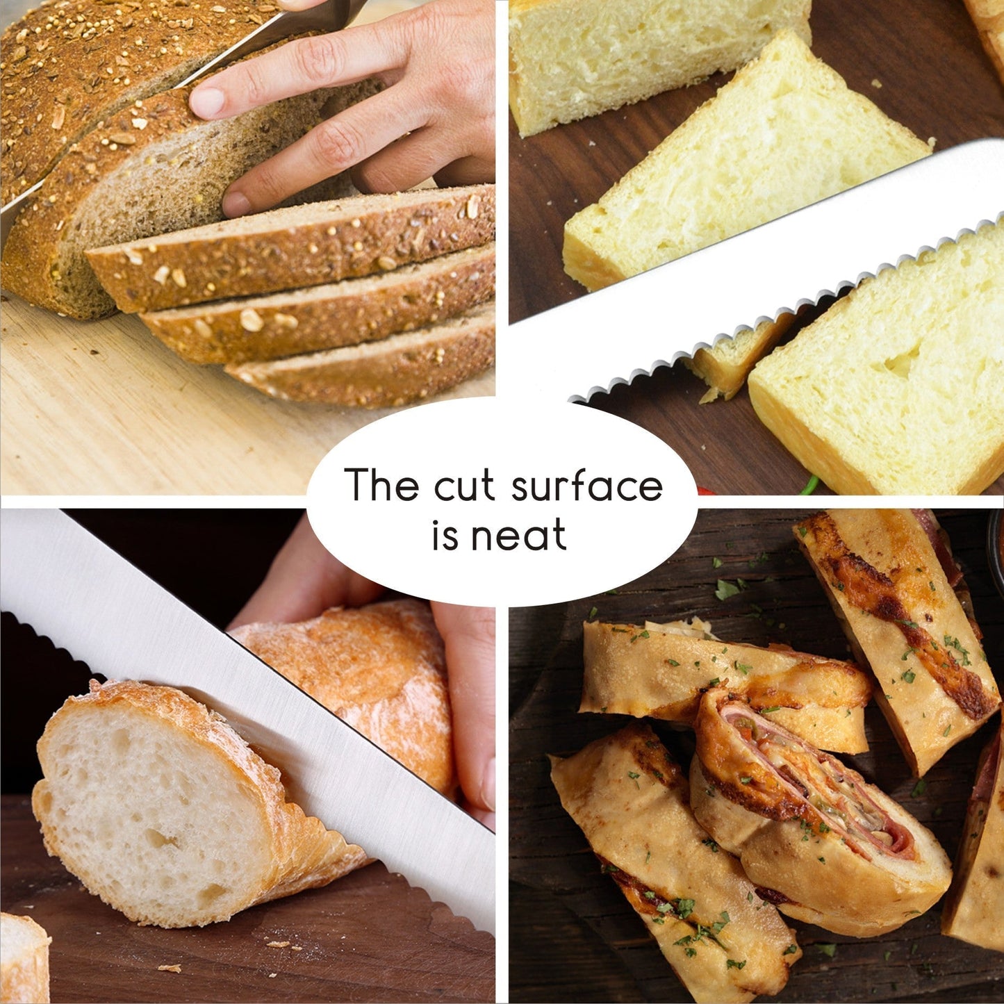 Classic 8" High Carbon Steel Bread Knife+MAGNE TICKNIFE HOLDER