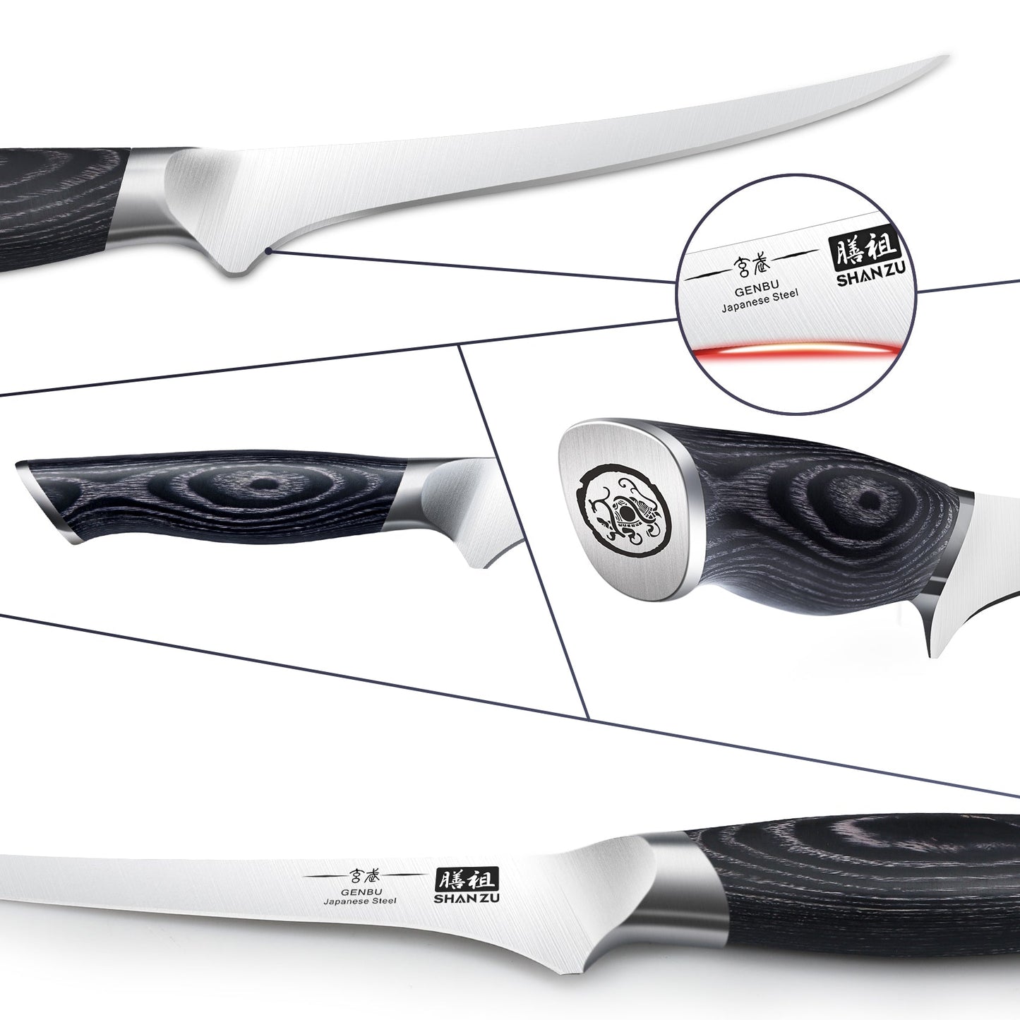 SHAN ZU 7 Inch Fillet Knife | Genbu Series