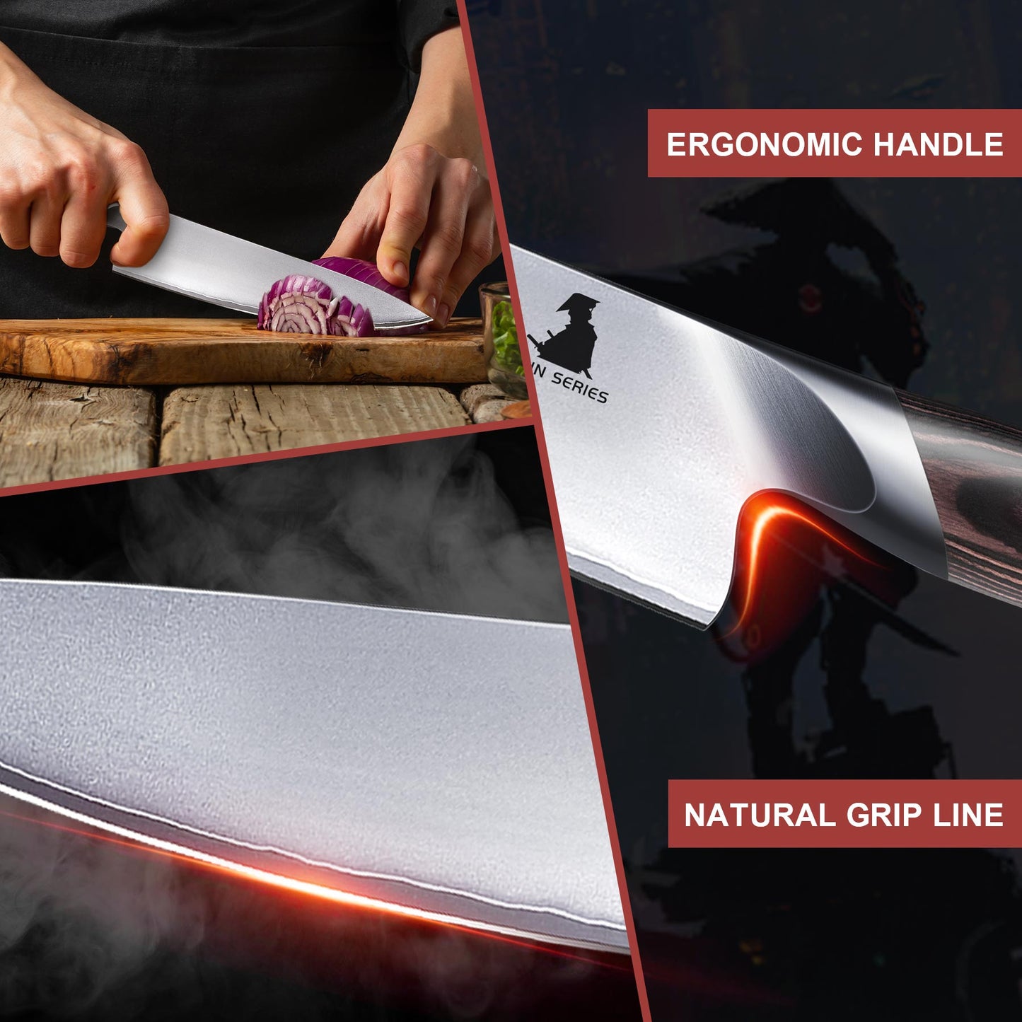 Ronin Japanese 8" Chef Knife+MAGNE TICKNIFE HOLDER