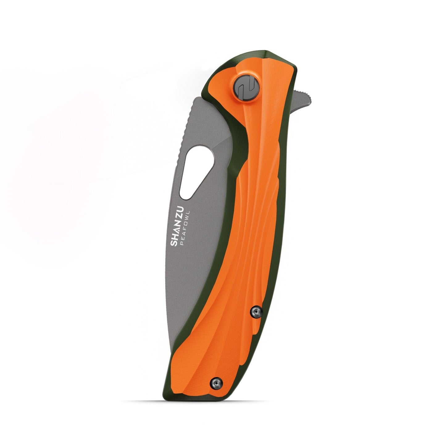 Orange Peafowl | Liner Lock Knife | 7.80” ZDF905 Blade & G10 Handle
