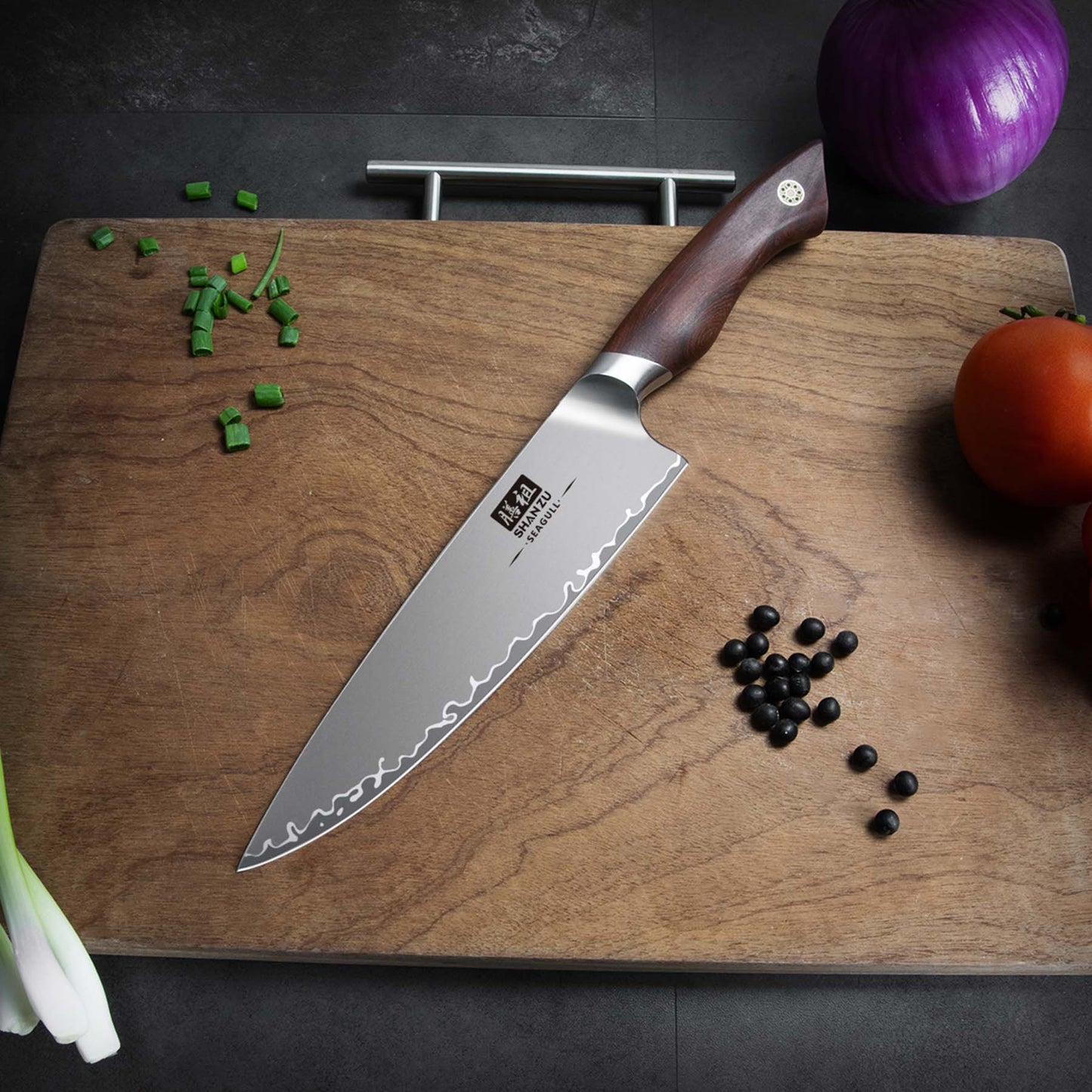 Seagull American S35VN 8" Chef knife+MAGNE TICKNIFE HOLDER