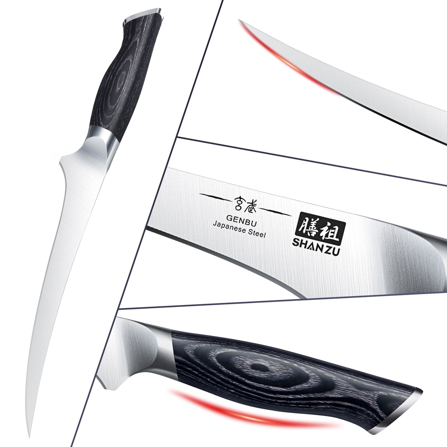 SHAN ZU 7 Inch Fillet Knife | Genbu Series