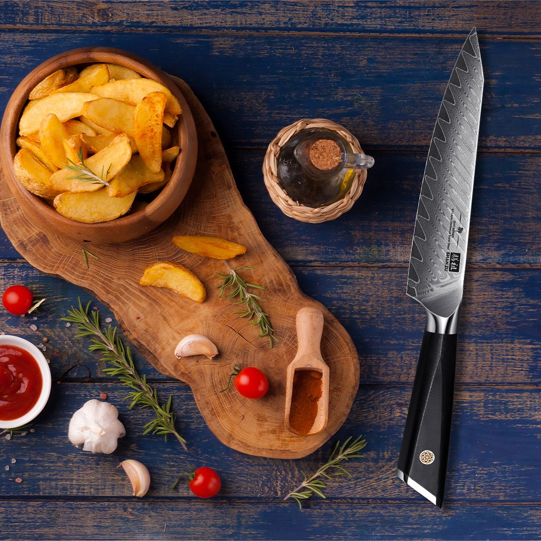 GYO Damascus Utility Knife