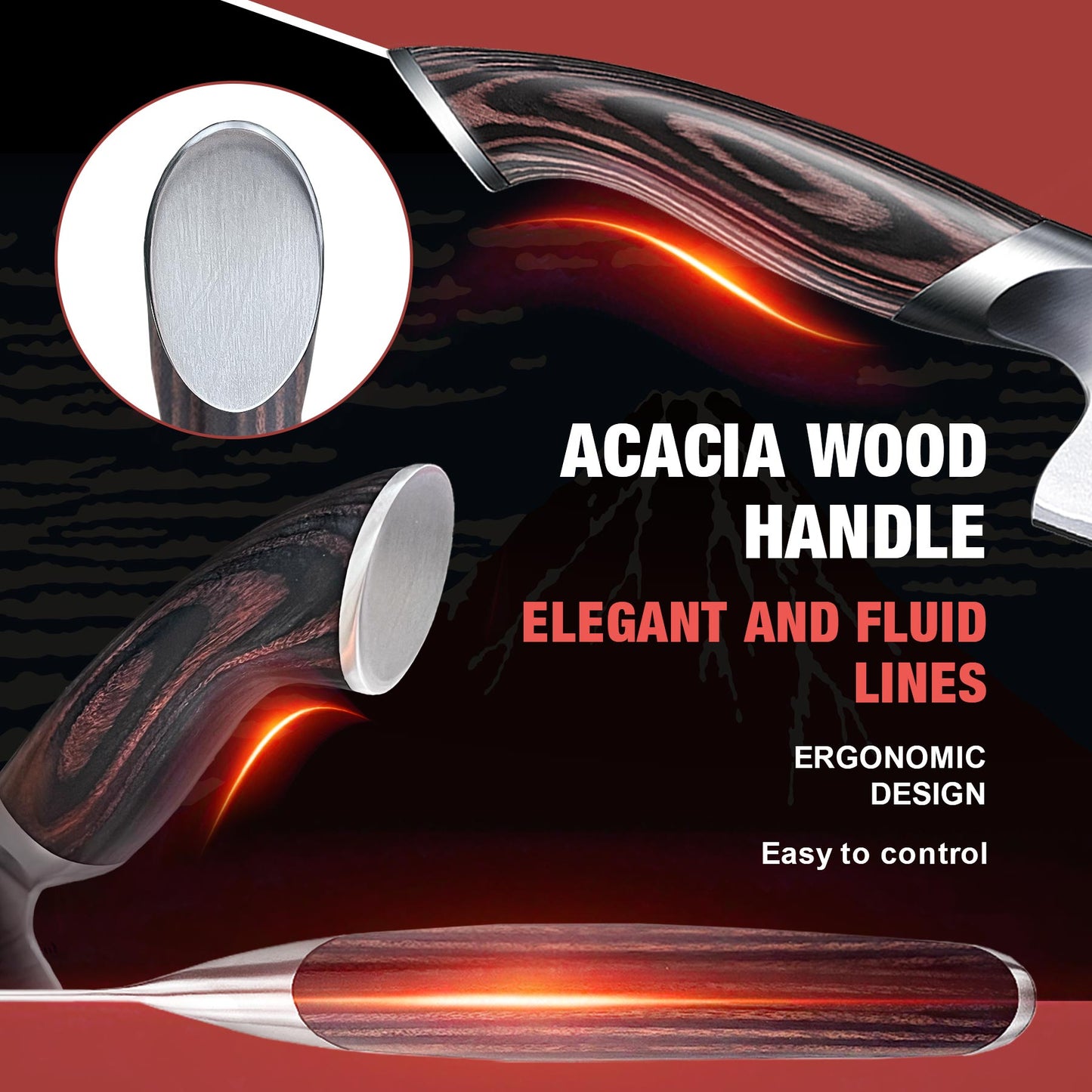 Ronin Japanese 8" Bread Knife+MAGNE TICKNIFE HOLDER