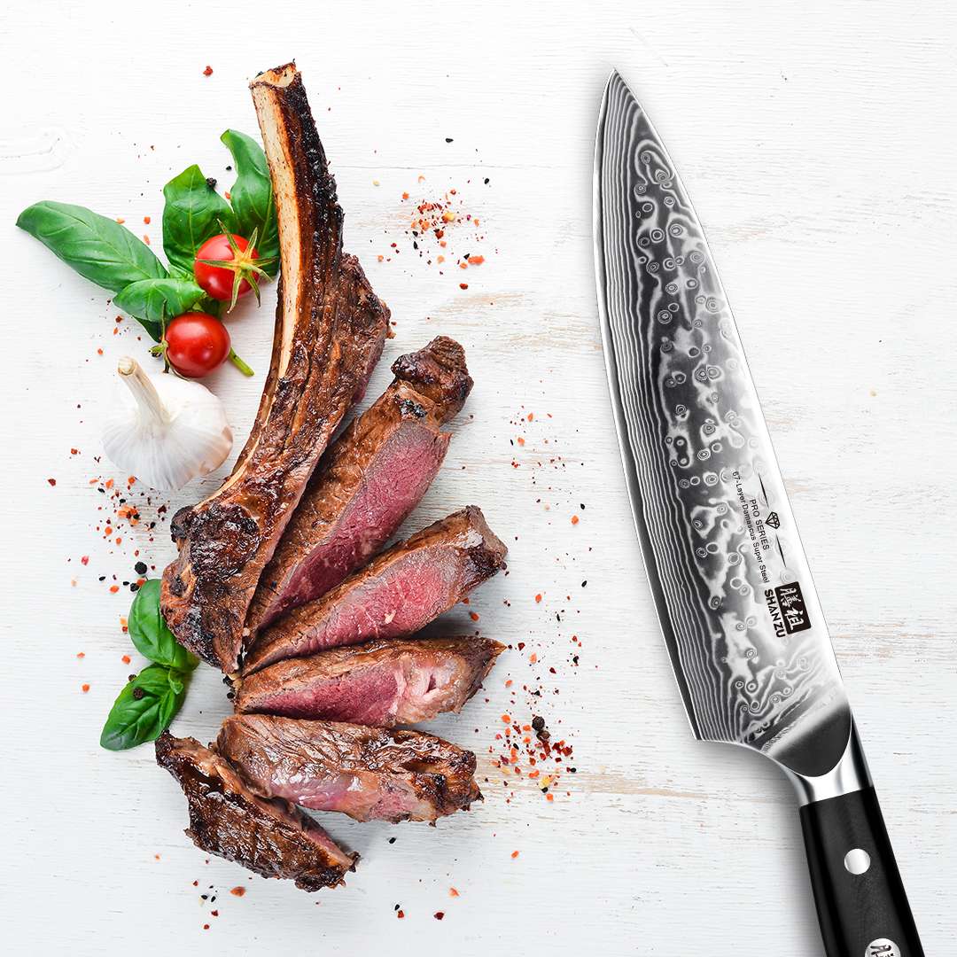 PRO Damascus Chef Knife+MAGNE TICKNIFE HOLDER