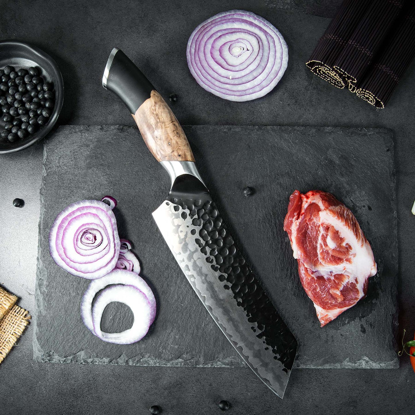 Tengu 7" Japanese Santoku Knife+MAGNE TICKNIFE HOLDER