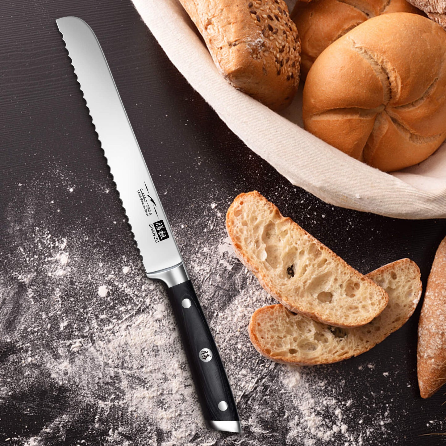 Classic 14-PCS High Carbon Steel Knife Set+MAGNETIC KNIFE BLOCK