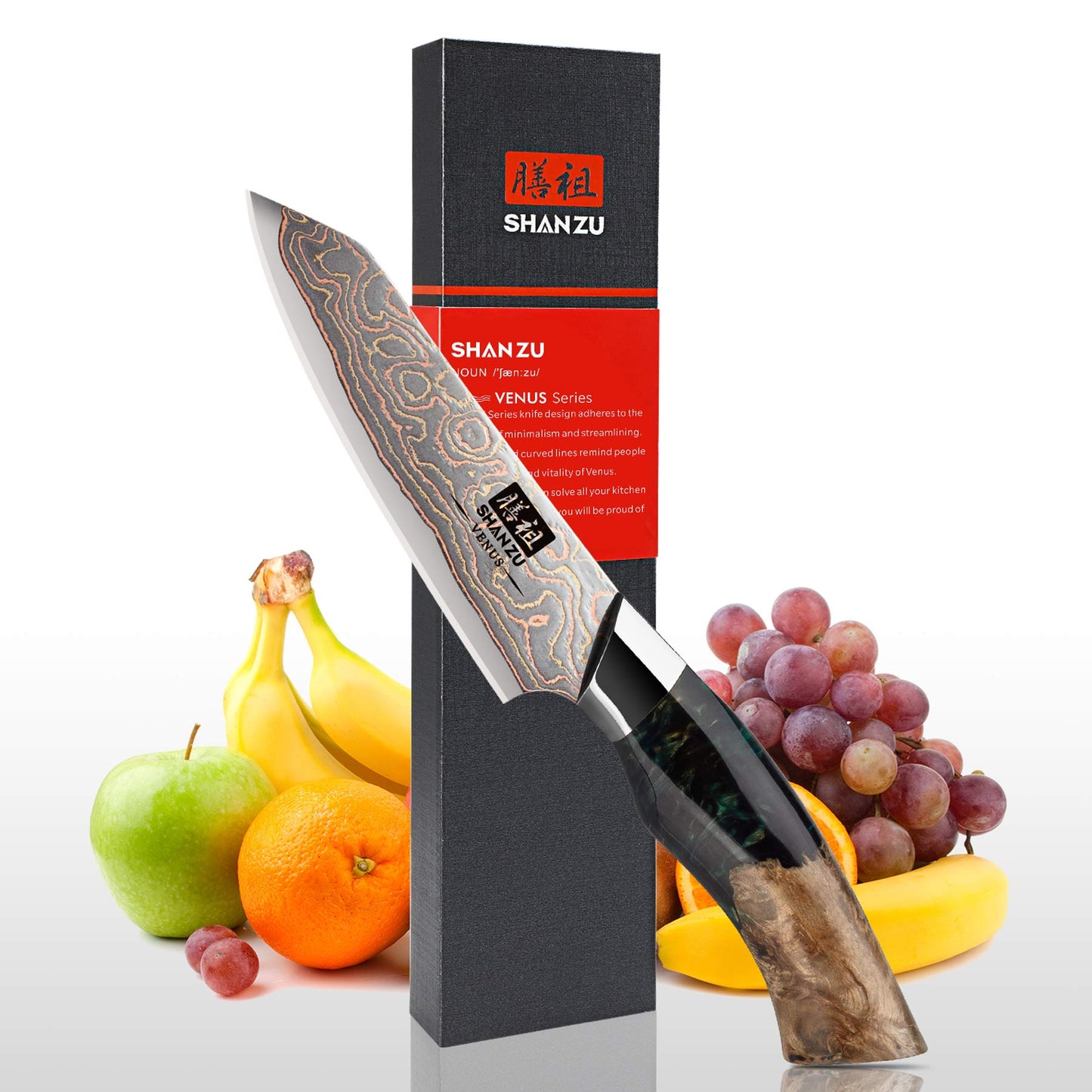 Venus Copper 3.74" Damascus Paring Knife