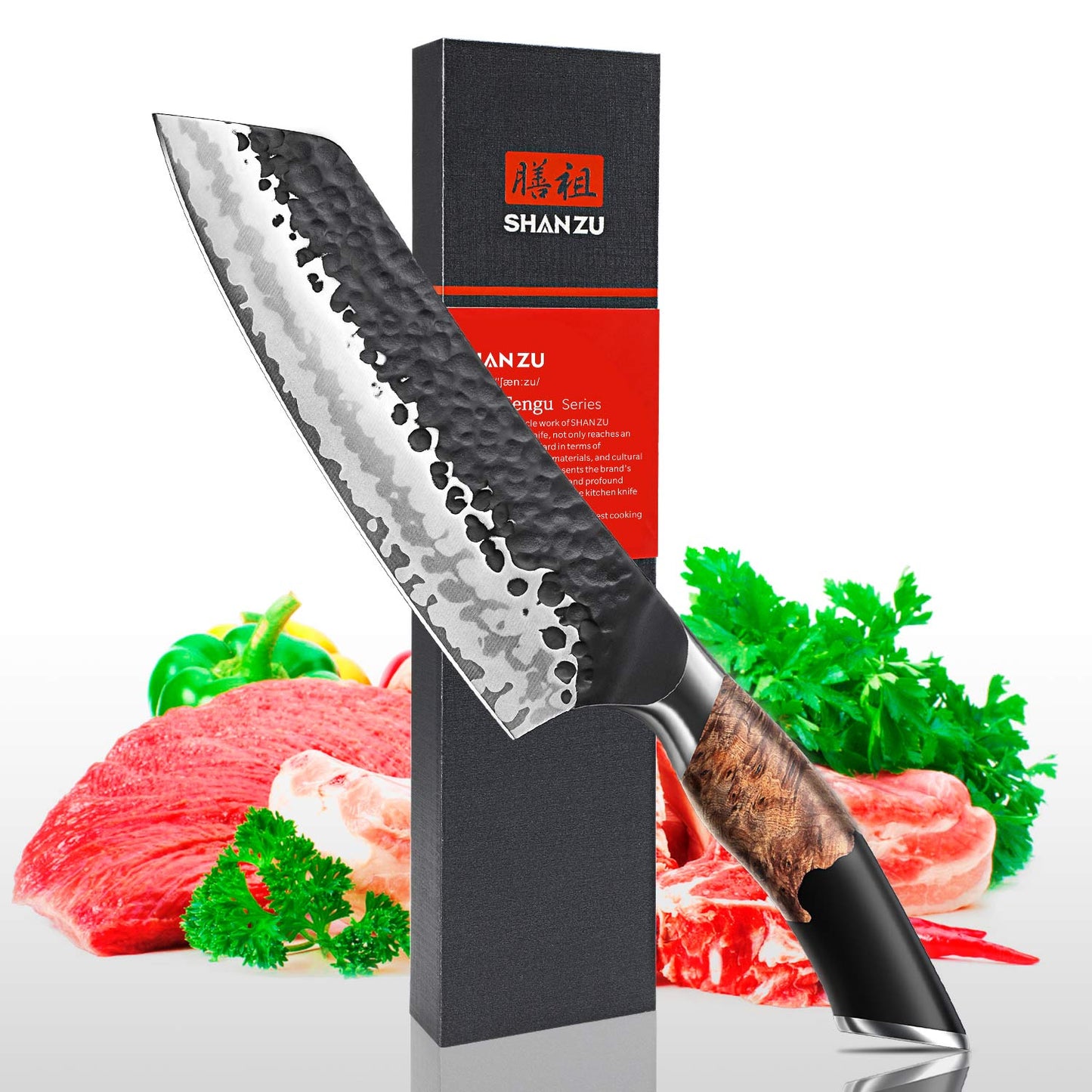 Tengu 7" Japanese Santoku Knife+MAGNE TICKNIFE HOLDER