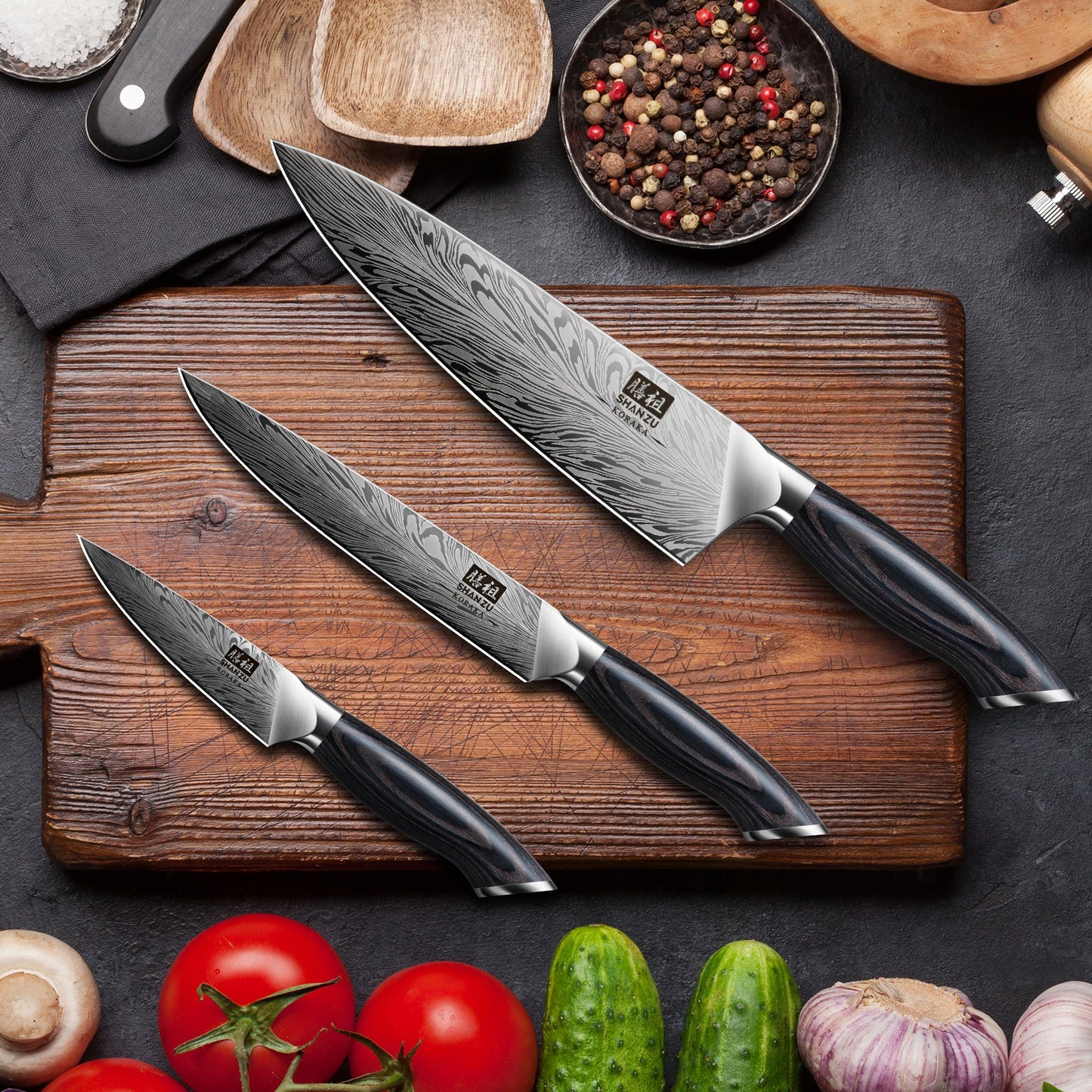 Koraka Series|SHAN ZU 3PCS Kitchen Knife Set