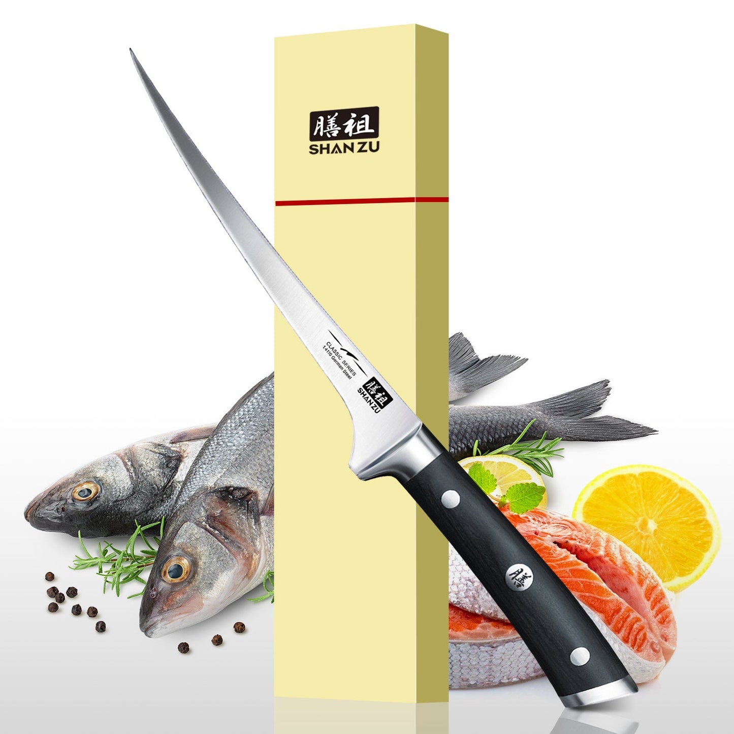 Classic 7" High Carbon Steel Fillet Knife++MAGNE TICKNIFE HOLDER