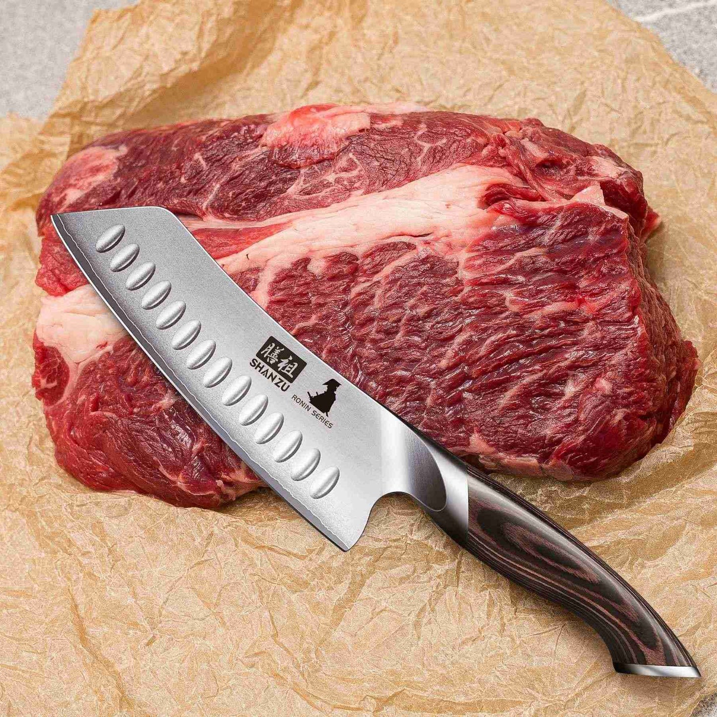 Ronin Japanese 7" Santoku Knife+MAGNE TICKNIFE HOLDER