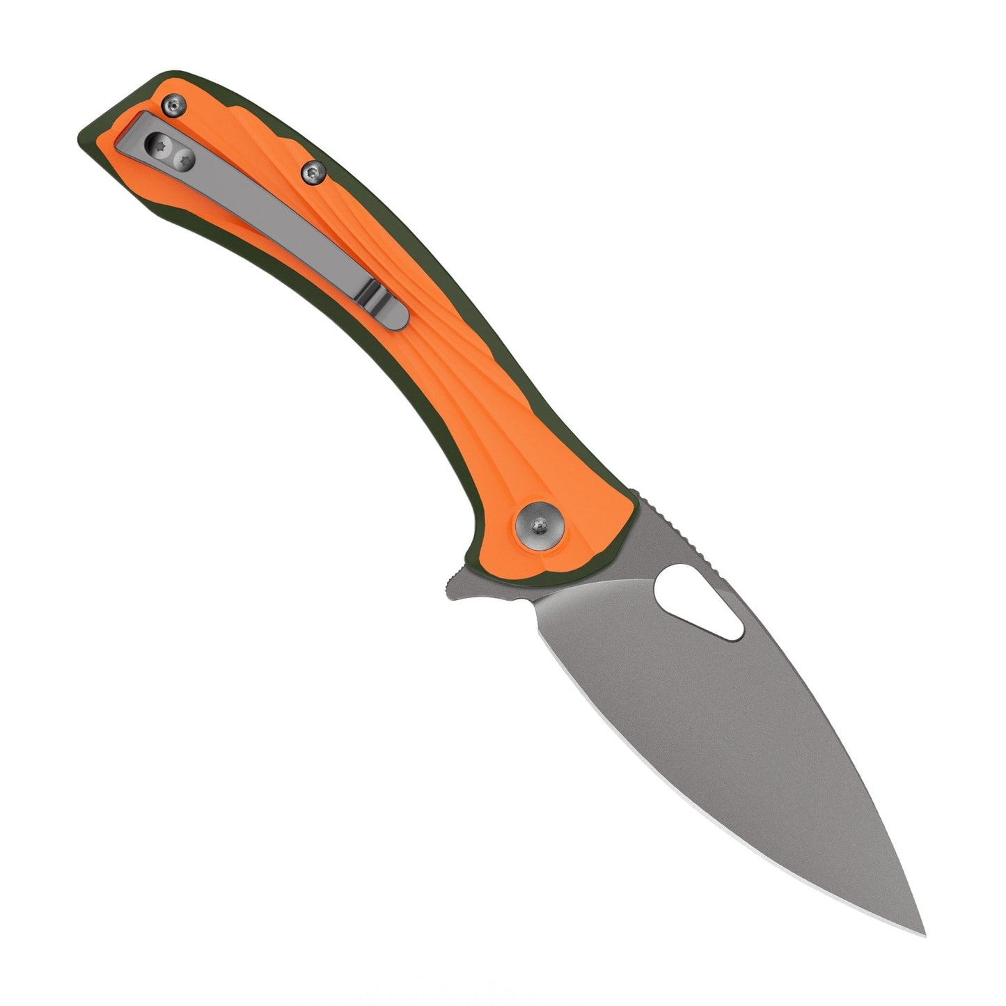 Orange Peafowl | Liner Lock Knife | 7.80” ZDF905 Blade & G10 Handle