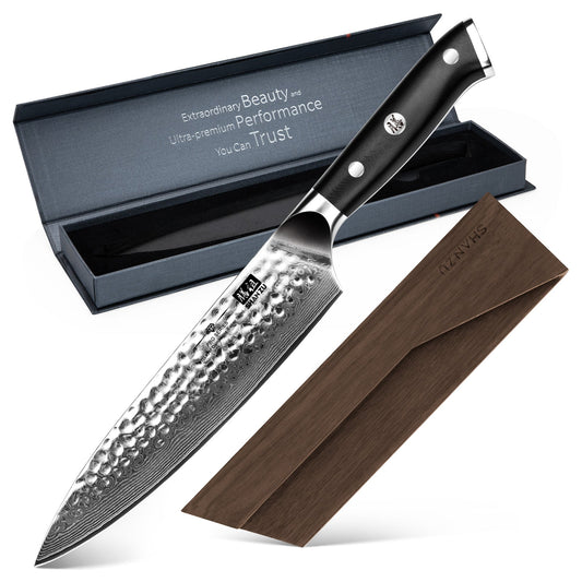 PRO Damascus Chef Knife Plus+MAGNE TICKNIFE HOLDER
