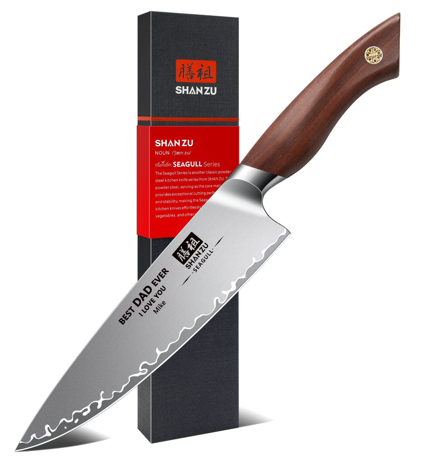 Seagull American S35VN 8" Chef knife+MAGNE TICKNIFE HOLDER