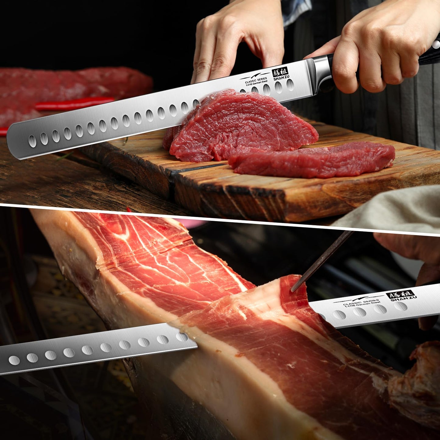 Classic 11.8" High Carbon Steel Brisket Slicing Knife