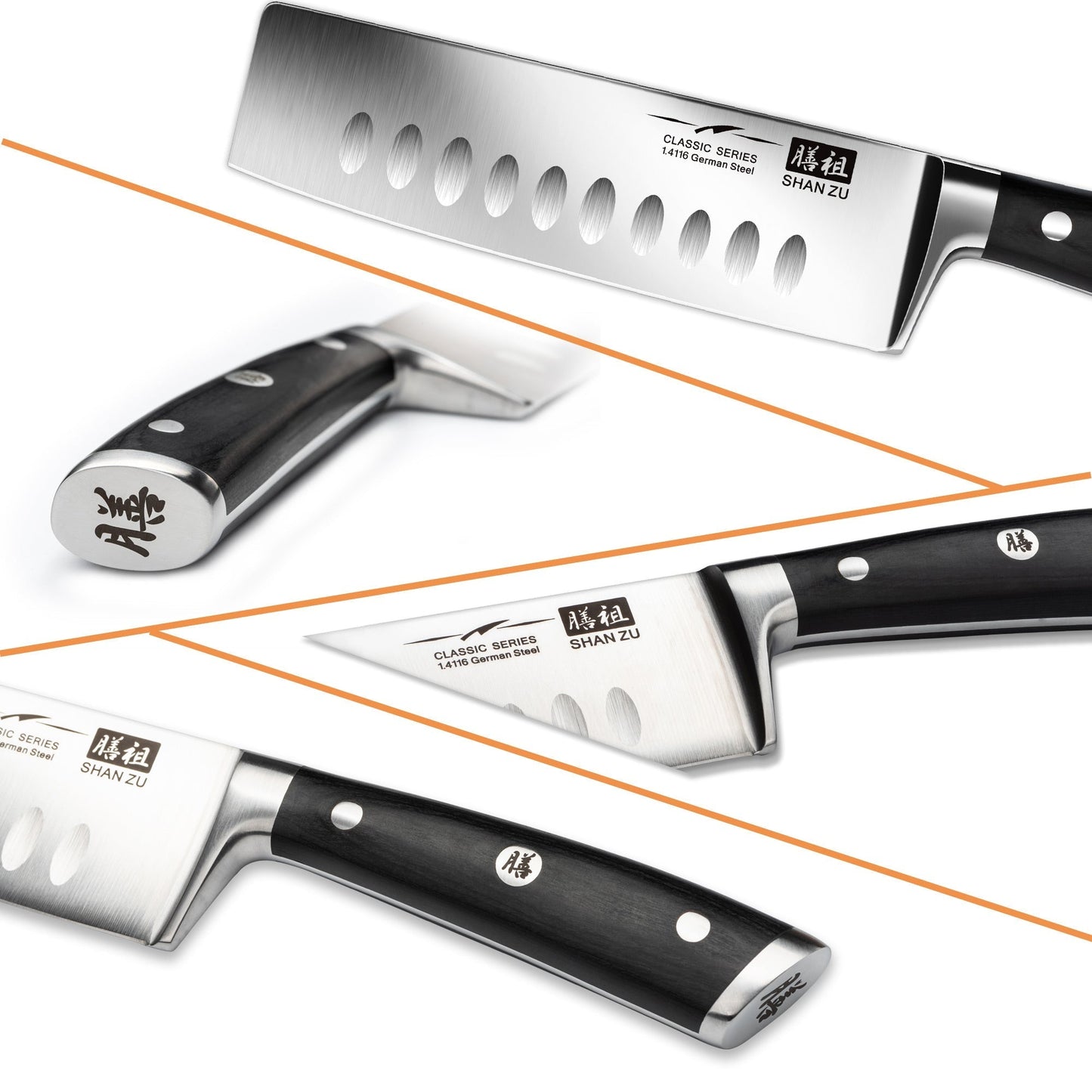 Classic 6.5" High Carbon Steel Nakiri Knife+MAGNE TICKNIFE HOLDER