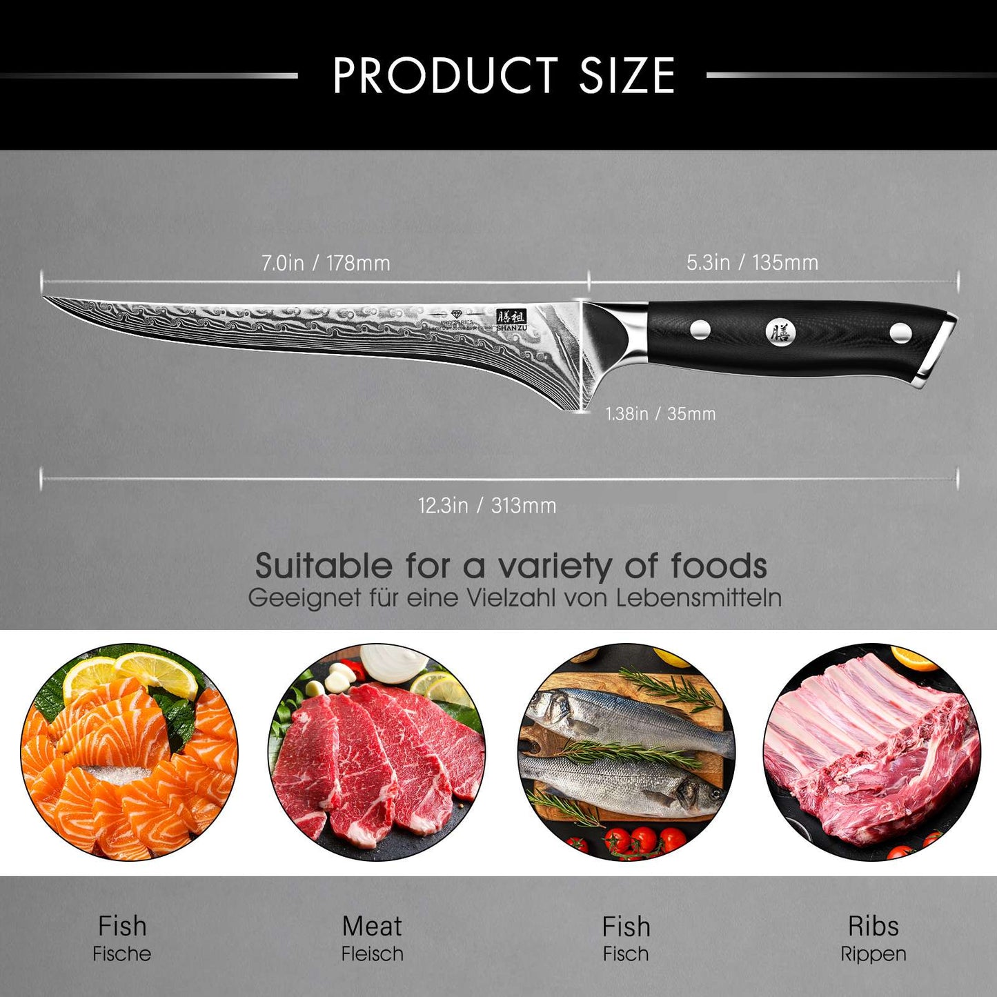 PRO Damascus Fillet Knife+MAGNE TICKNIFE HOLDER