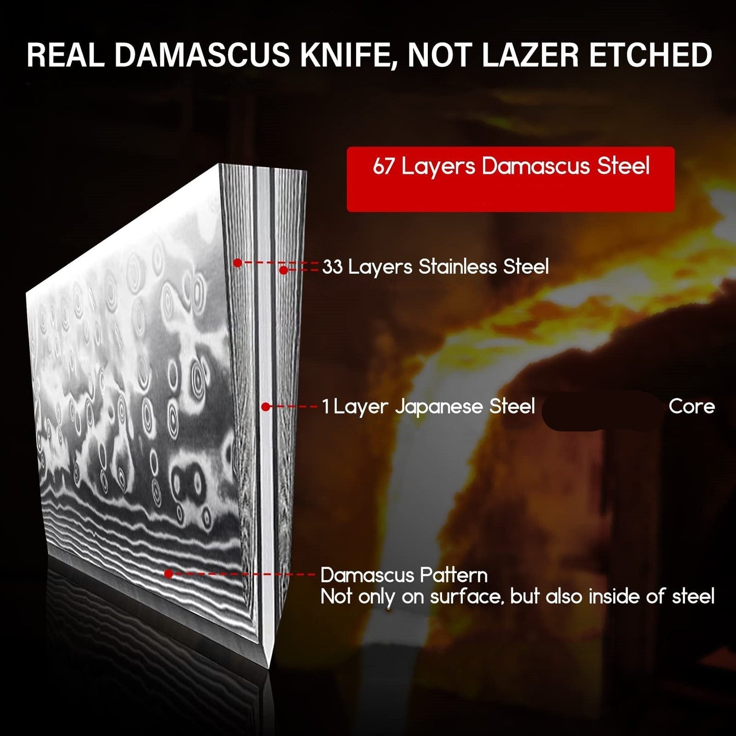 PRO Damascus Fillet Knife+MAGNE TICKNIFE HOLDER