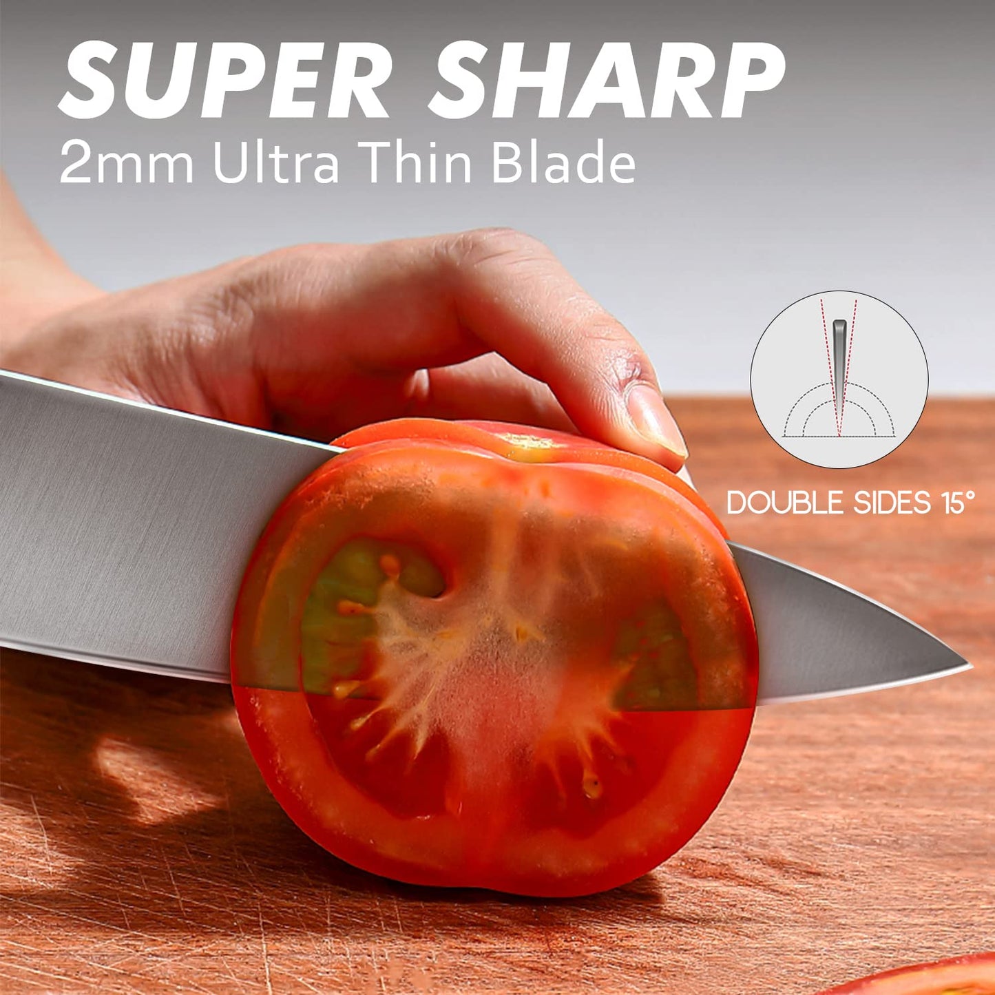 SHAN ZU Classic Series | 3 Knife Set + 12" Magnetic Knife Holder