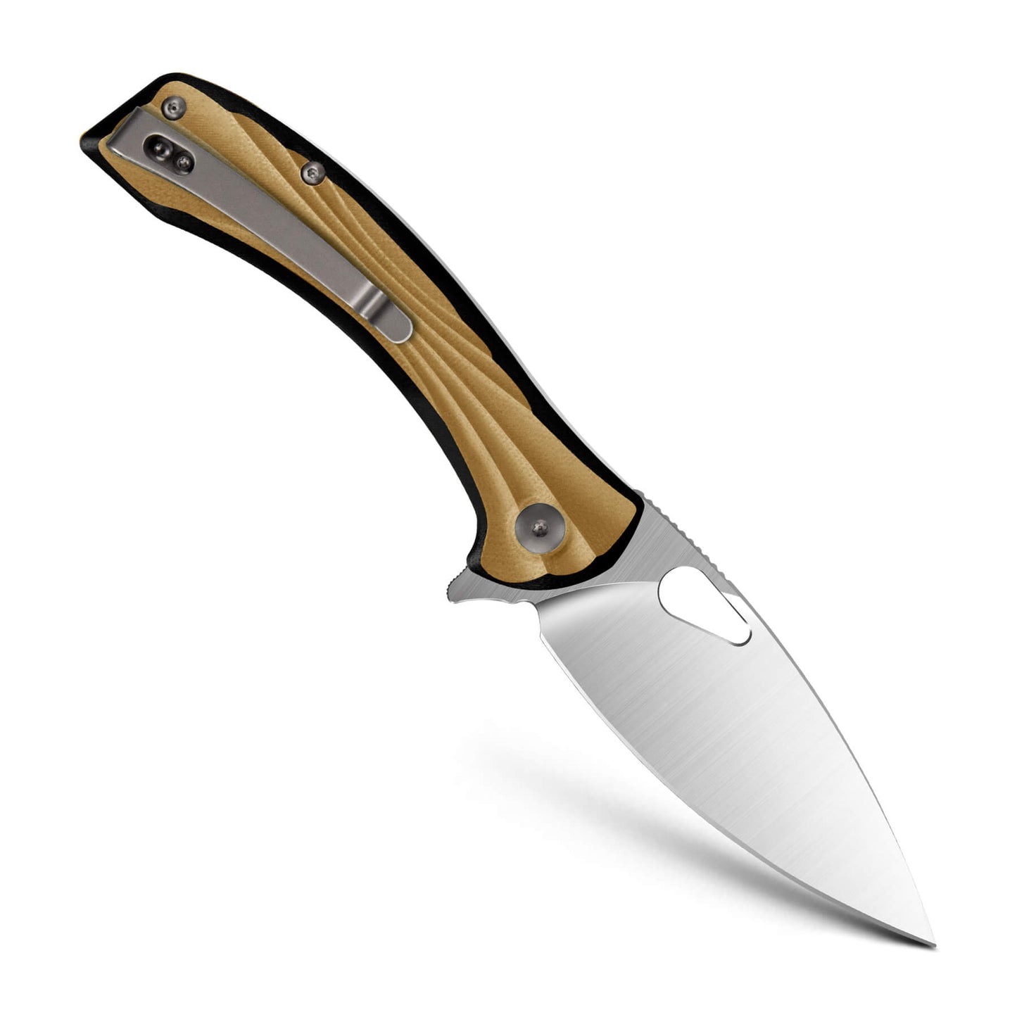 Yellow Peafowl | Liner Lock Knife | 7.80” ZDF905 Blade & G10 Handle