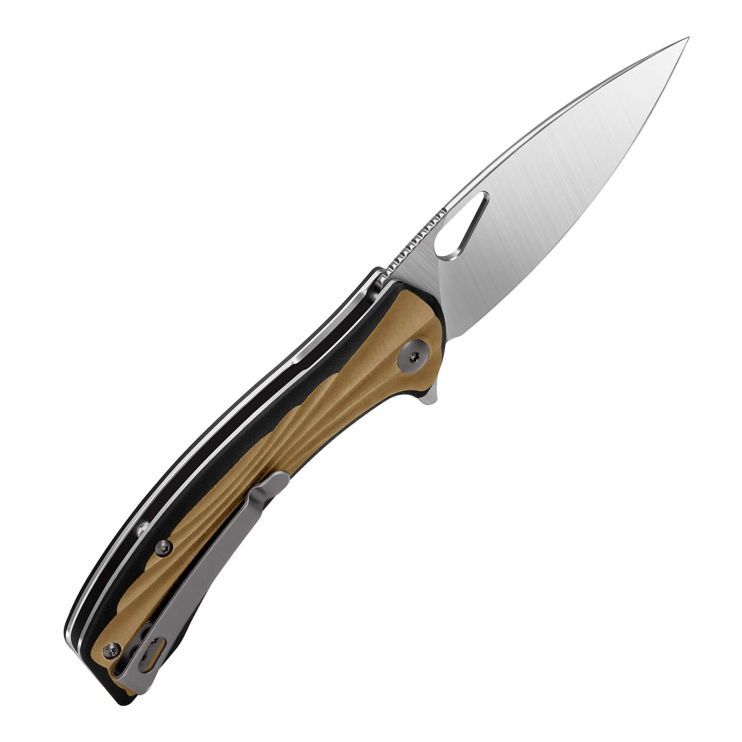 Yellow Peafowl | Liner Lock Knife | 7.80” ZDF905 Blade & G10 Handle