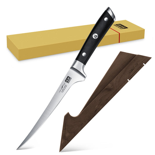 Classic 7" High Carbon Steel Fillet Knife++MAGNE TICKNIFE HOLDER