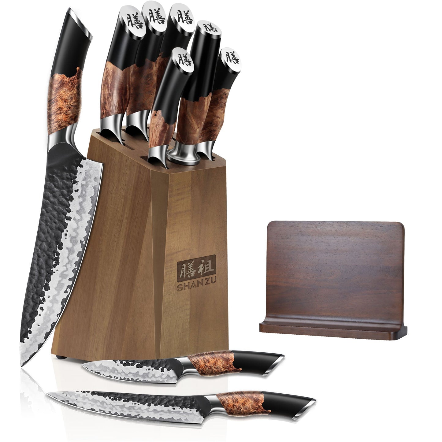 Tengu 7-PCS Japanese Kitchen Knife Set With Block+MAGNETIC KNIFE BLOCK